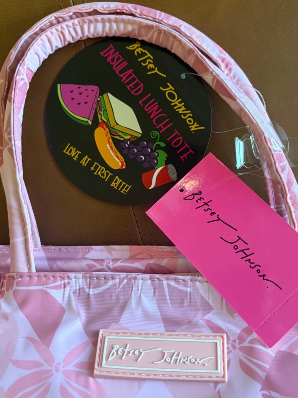 NWT Betsey Johnson Pink Bow Insulated Lunch Tote Bag Coquette Ballet Y2K glam